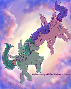 kudamono-ponyland:  Firefly and Medley by ~KudaMono-YukiBlue YEAH! FINISHED :D 