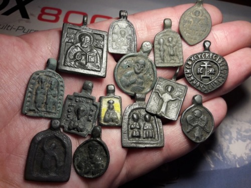 Russian medieval icons pendant, XIV - XVI cc.