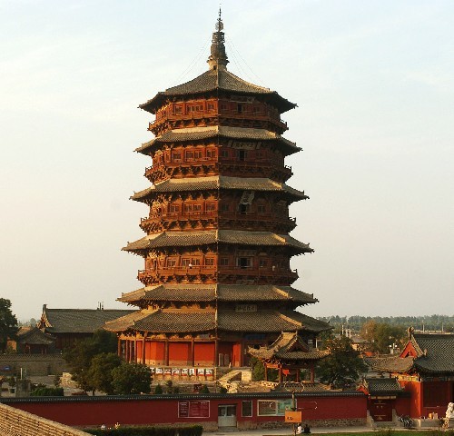 Sakyamuni Pagoda (Fogong Monastery, Shanxi province, China).