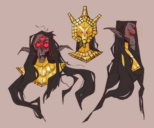 icicleteeth:Some recent Voryn/Dagoth Ur sketches, way in the future for when he shows up in my fic… 