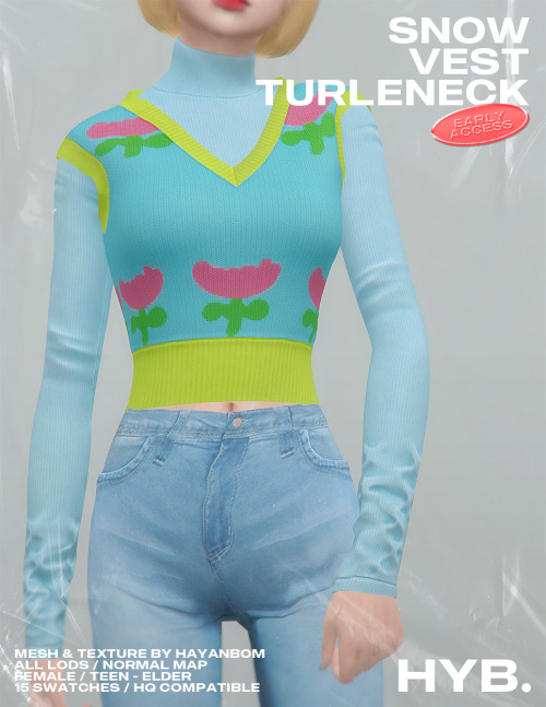 hayanbom:  [HYB] SNOW VEST &amp; TURLENECK Mesh &amp; Texture by HAYANBOMAll Lods / Normal M