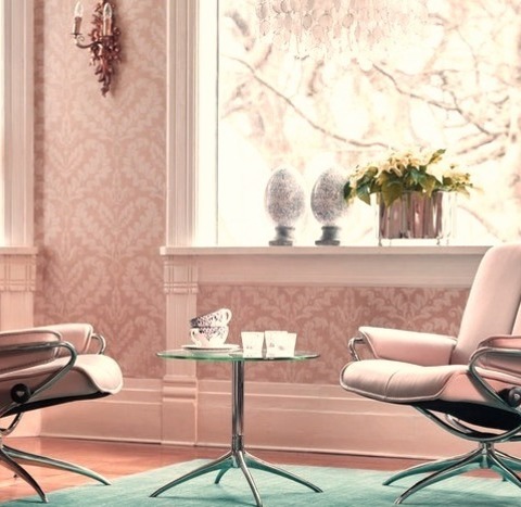 An Illustration Of A Formal, Enclosed, Mid-sized Living Room Design.