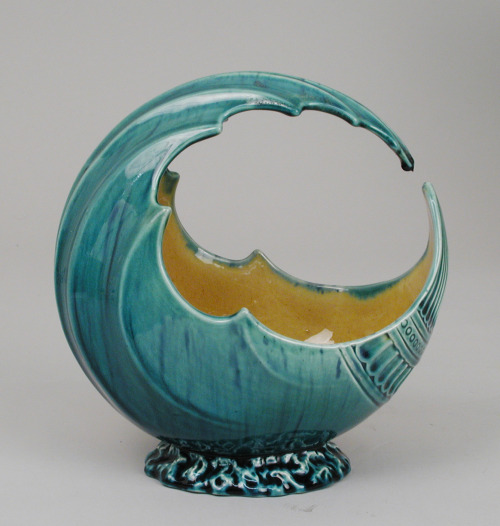 heaveninawildflower:Wave bowl (circa 1880). Attributed to Christopher Dresser (Scottish).Made by the