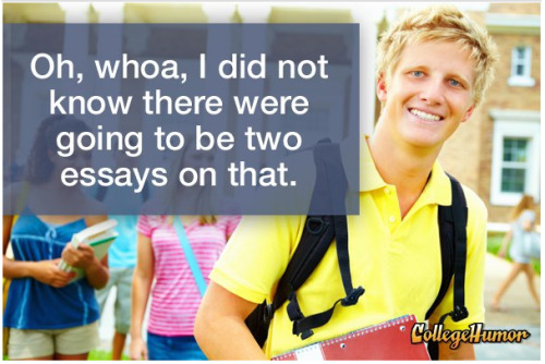 collegehumor:  Click for the rest: 15 Phrases You’ll Hear During Finals Week, And What They Really Mean