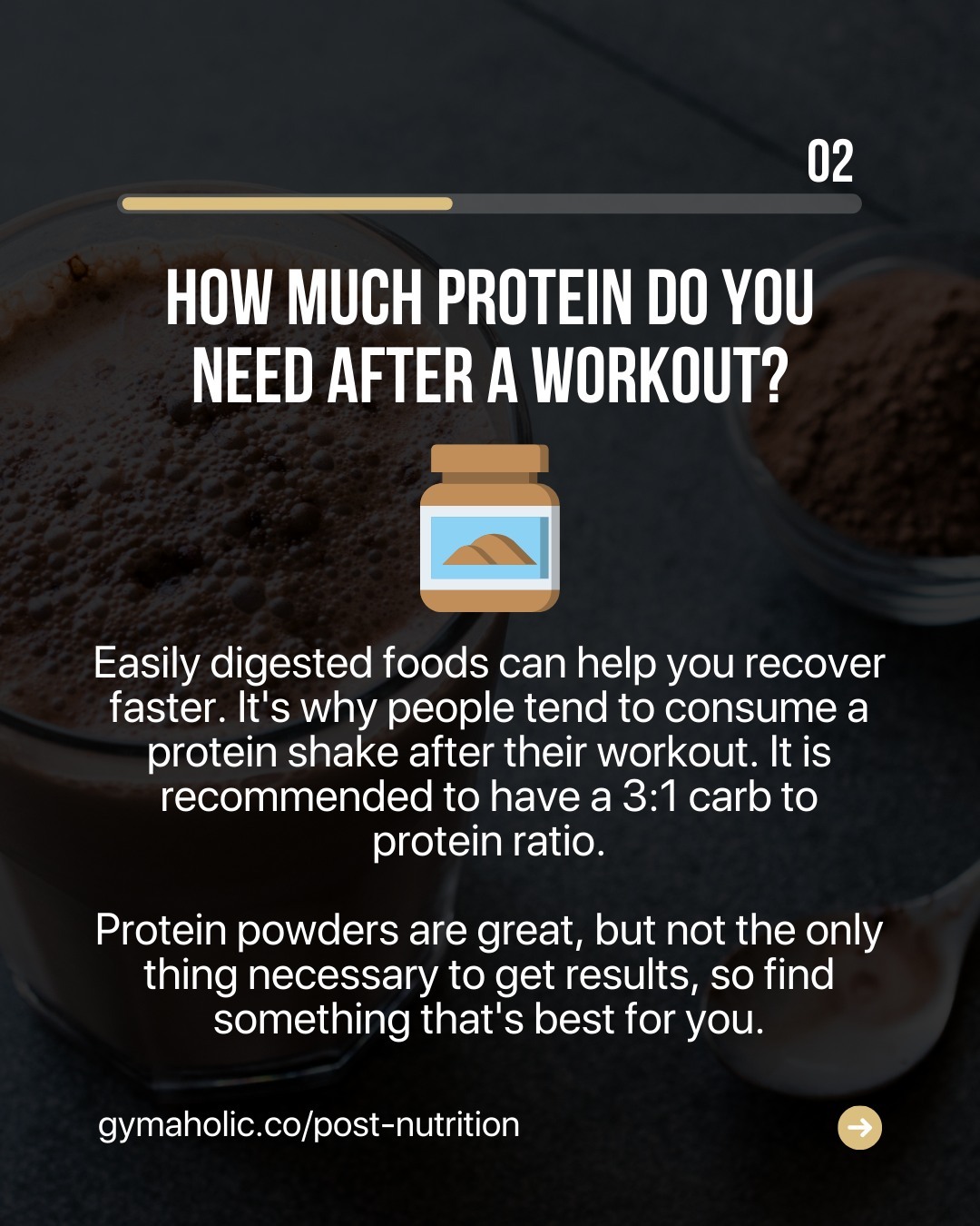 Your post-workout nutrition is very important for your recovery.