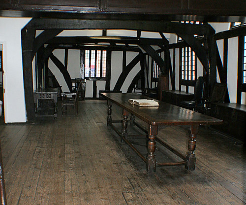 The haunted bible of the haunted book room of Leicester Guildhall, England . The bible on the desk gets moved at night and the pages get turned One of 5 ghosts likes to read it.