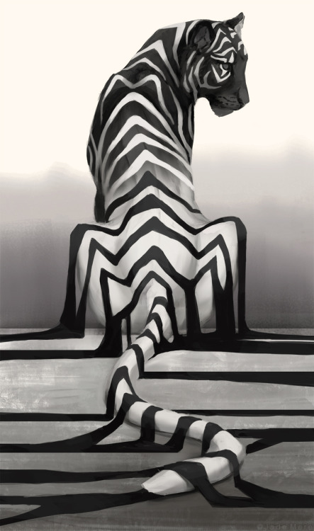 jademere: Compilation of my Surreal Tigers over the last year(s) :) This was a fun sketch subject to work on, but I’m moving on to other things now and probably won’t be adding to these guys anymore. 