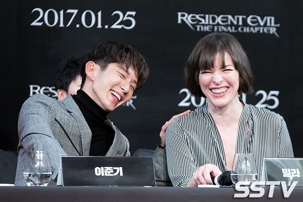 all about joon-gi — Joon-gi with Milla Jovovich at the Resident Evil