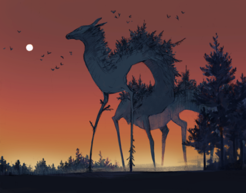 louise-auxcimes:“I was told it sometimes comes out of the forest, only at dawn, to feed on the
