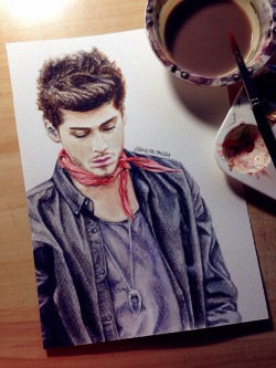 slowdancingwithzarry:  crystaltaysm:  Zayn in watercolour, really loved painting this but wow im so bad with painting haaair~ Do you like it?  this is amazing!