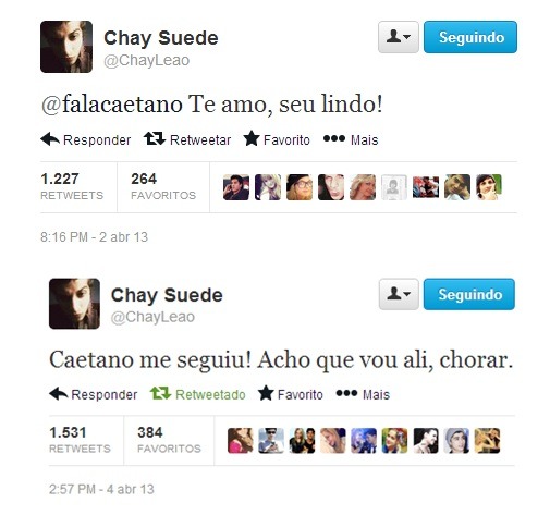 news-chays:  Todo  mundo tem seu momento fã. Até mesmo o Chay. 