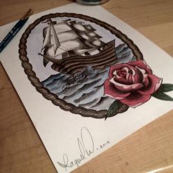 kawaiipvnk:  anchor-dxwn:  sometimes I do art?  this is amazing, i want this tattooed on my thigh