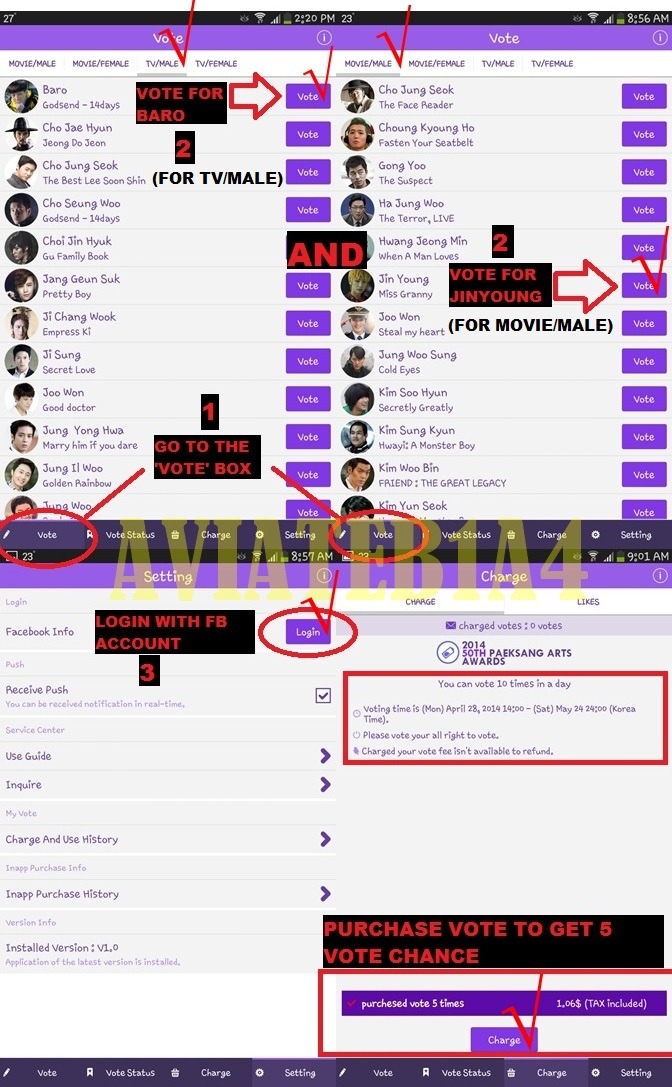 aviateb1a4:  aviateb1a4:  {★} VOTE FOR #B1A4’s Jinyoung &amp; Baro on “50th
