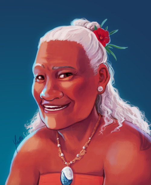 Patreon reward portrait of Gramma Tala from Moana! Support me on Patreon here!