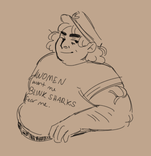 [ID: A sketch of Amber Gris from the adventure zone ethersea. Amber is a buff, fat middle aged woman