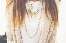 Gold Plated Spike Necklace