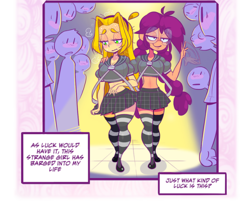 blondiexglasses:  BLONDIEXGLASSES 001 - A New Friend  Hey everyone,   We won’t bore anyone with a long-winded explanation so we’re just coming clean. We’ve rebooted the comic about 4 times now, because we were never pleased with what we made, we