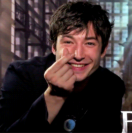 flashgifs:Ezra Miller learns the Finger Heart.