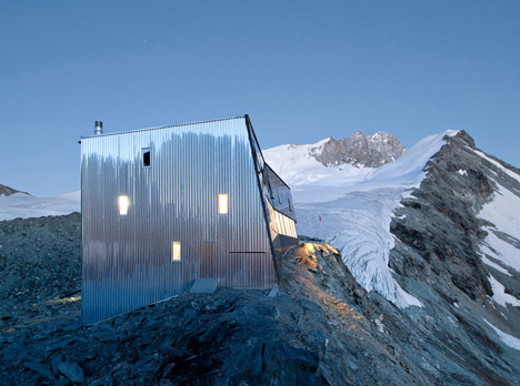 uoa:  Steel-clad mountain hut by Savioz Fabrizzi