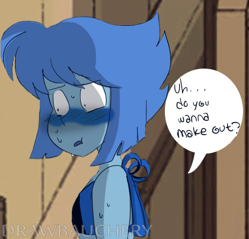 zombiesan87:  Art by: @drawbauchery  I paint the first part of lapis in heat in