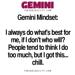 zodiaccity:  Zodiac Files: Gemini Mindset. 