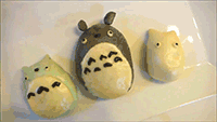 foodgif:  Steamed Totoro Buns [x] 