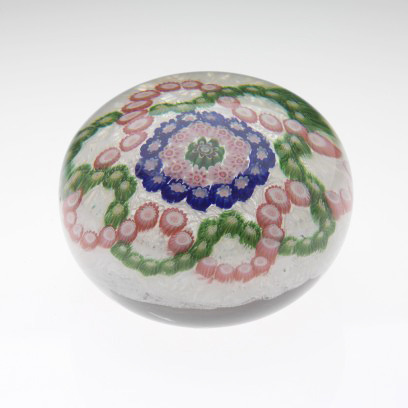 Paperweights, 1845-1860. Glass. Made in France, Clichy Glassworks, Cristalleries de Saint-Louis, Bac