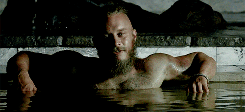 mrcharliehunnam:     ragnar + having a bath              requested
