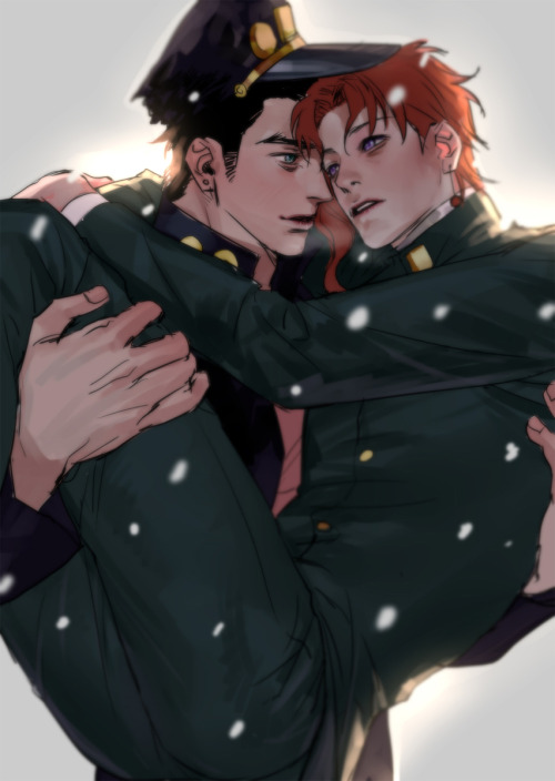 giogiomaula:  Jotaro/Kakyoin BL/Yaoi art. Source.