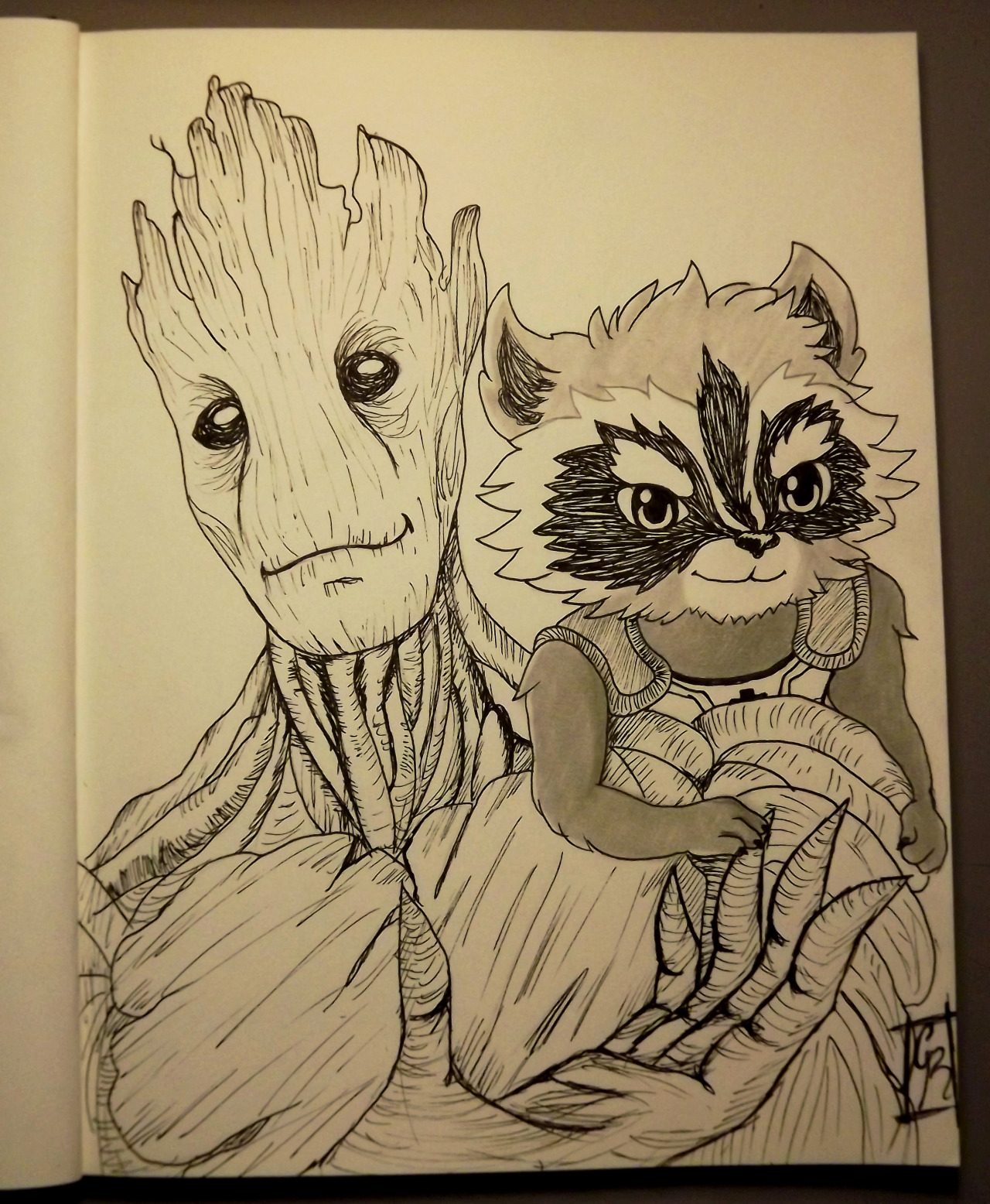 Citlalircdriguez — FAN~ART de groot y rocket los mejores amigos la...