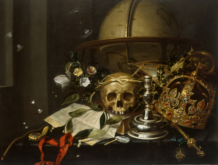 blackpaint20:   Hendrick Andriessen (1607–1655) Still-life composition with human