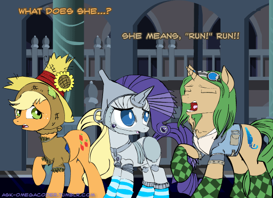 ask-omegacoder:  There is always a suit of armor getting in the way. We Repair Ponies