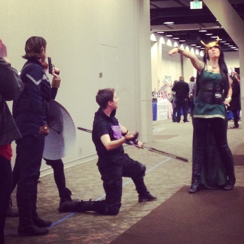 germancitygirl: #Loki is successful in her domination of #Hawkeye. #GGC14 #Seattle #latergram #Aveng