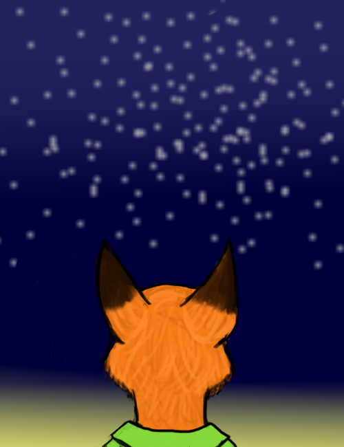 Lights will guide you home A drawing of Nick Wilde I did for my friend’s birthday