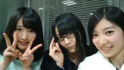 xxxakaskorpion:  Mutou Tomu G+ 2013/12/24  今、高みなさんがやってるラジオチャリティーミュージックソンに優佳里と美優と一緒に少しだけお邪魔させていただきました(^o^)Yukari, Miyuu and I, just a bit,