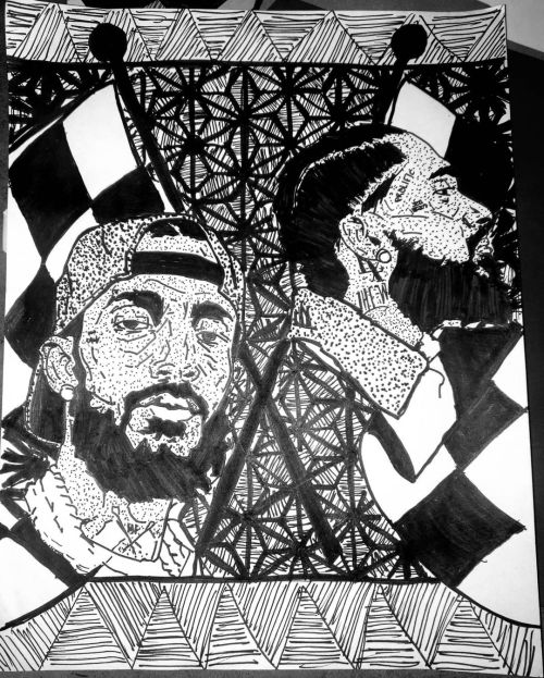 #nipseyhussle #TMC #themarathoncontinues #PenInkArt #VL #Limonadethat #K2Sheet #ididthat (at Houston