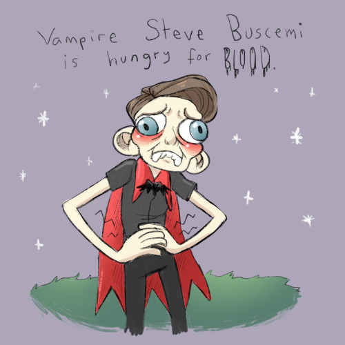 amoeba-butter:  expanding on a comic i made a while ago. I love you, vampire steve buscemi 