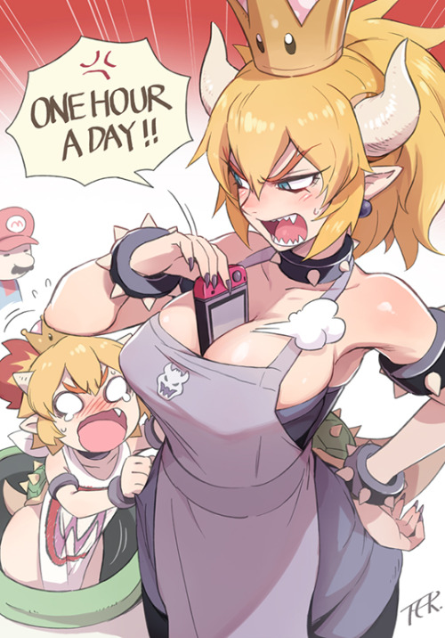 a-titty-ninja: 「1日1時間! / 年齢制限」 by TERテア | Twitter ๑ Permission to reprint was given by the artist ✔.