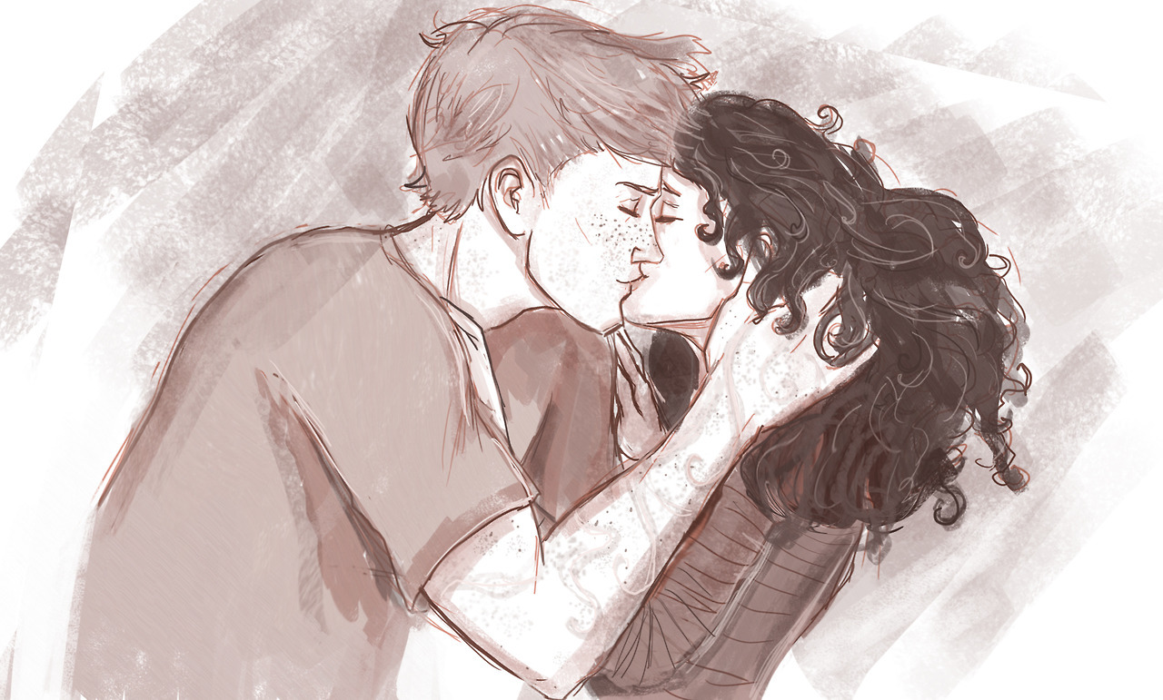 hermione and ron kiss