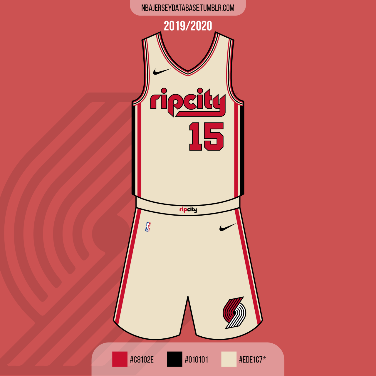 NBA Jersey Database, Portland Trail Blazers City Jersey 2019-2020