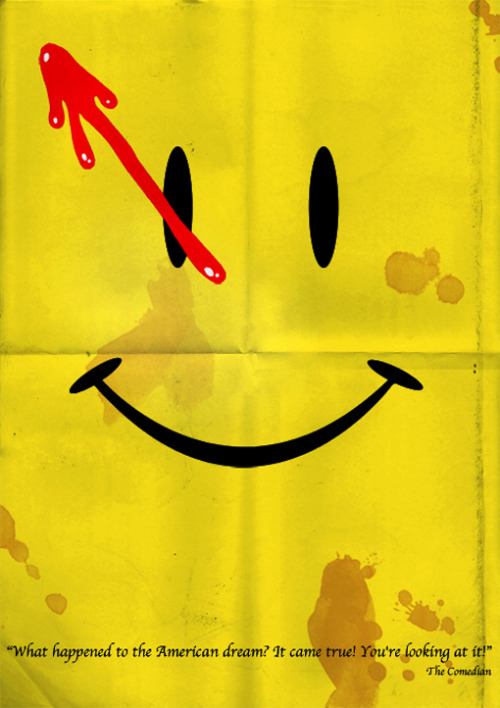 paperheartillustration:  The Comedian Minimalist poster  More on—->http://society6.com/paperheartillustration