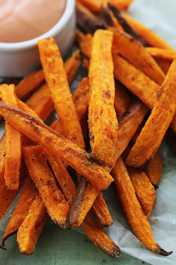 nom-food:  Baked sweet potato fries