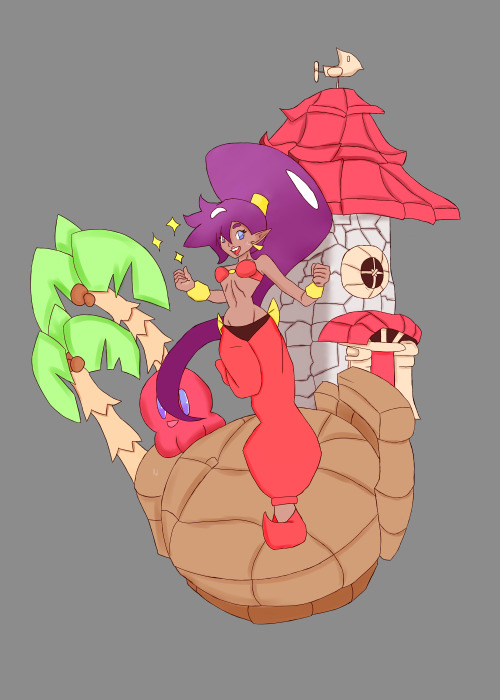 agenderwonder: shantae with some background✨COMMISSION ME 
