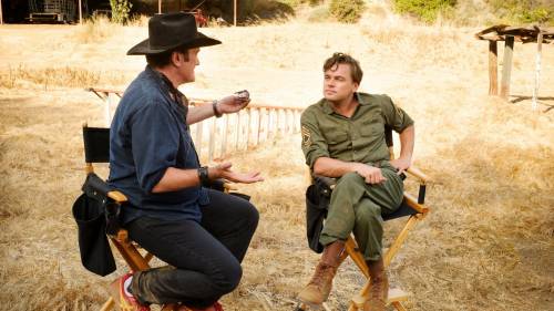 auteurstearoom: Director Quentin Tarantino and Leonardo DiCaprio on the set of Once Upon a Time&hell