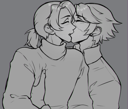 I’ve been thinking a lot about Norton and Aesop… So naturally I gotta draw them kiss right?