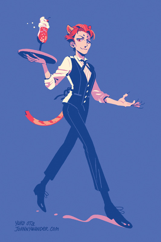 aidosaur: OH, at Flamecon I’ll have a new print of Moira In A Suit, in a set of