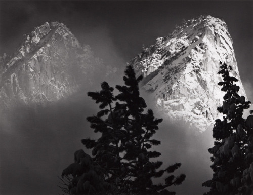 joeinct:Eagle Peak and Middle Brother, Winter, Yosemite National Park, California, Photo by Ansel Adams, 1968