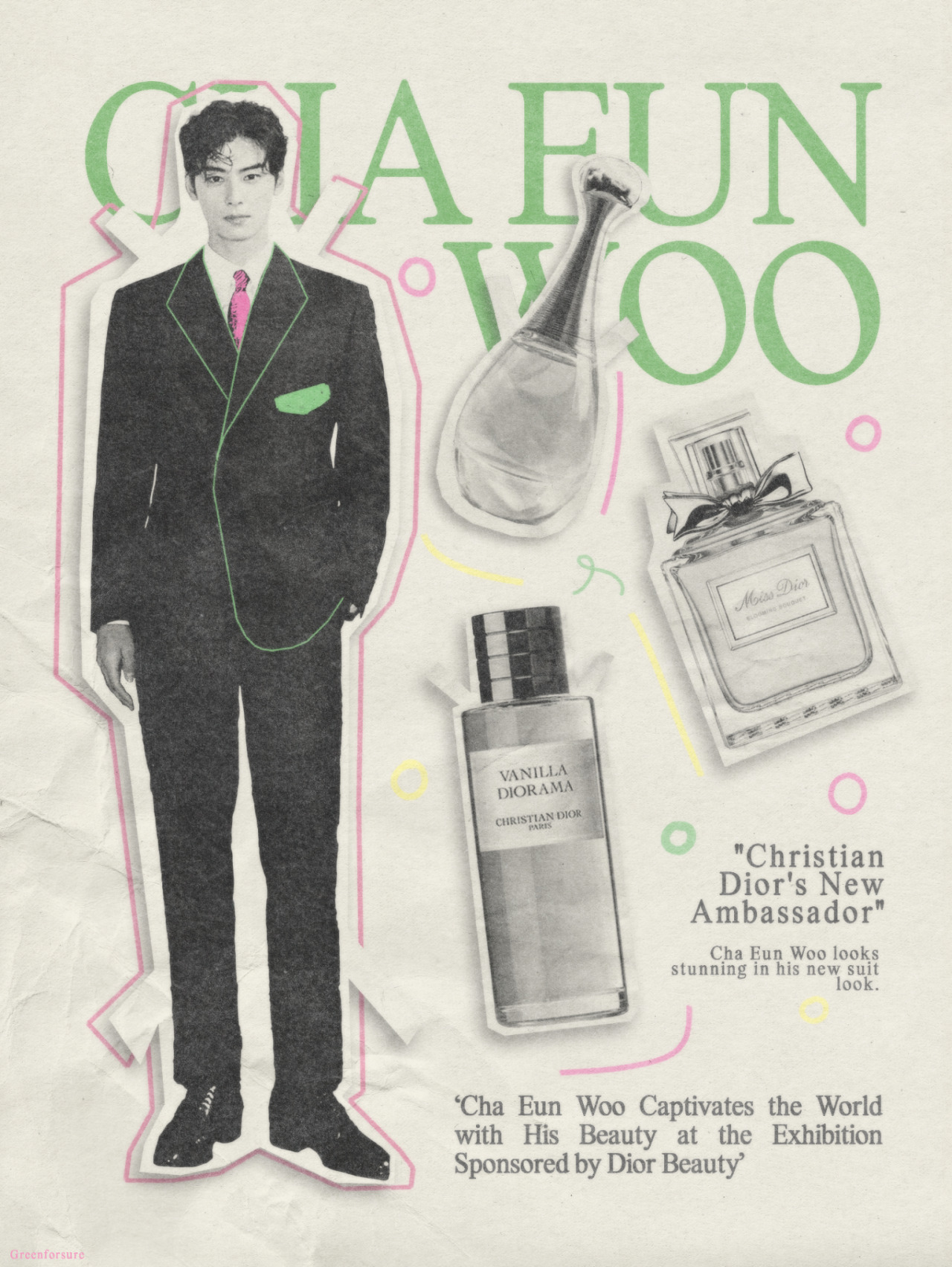 Greenforsure — Christian Dior's New Ambassador Aka Cha Eun Woo