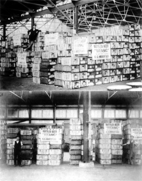 Le Stock De Bouteilles De Bières Avant Chargement Sur Le Titanic, 1912.