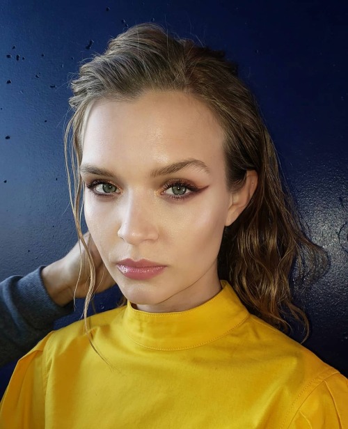  adurasova: #behindthescenes with @josephineskriver #makeup by me hair by  @brianbuenaventura_ and @